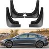 4 Pcs Car Fender Mud Flaps Splash Guards Mudguard Parts for Tesla Model