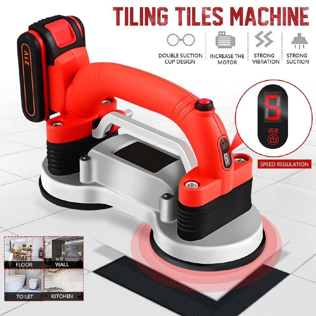 21V Protable Tiling Tiles Machine 60-120mm Tiles Vibrator Suction Cup Adjustable Automatic Floor Vibrator Leveling Tool