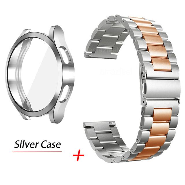 Ремешок + чехол для Samsung Galaxy Watch 6, 4, 5, 44 мм, 40 мм, 43 мм, 47 мм, браслет Galaxy Watch 4 Classic, 46 мм, 42 мм, 5 Pro, 45 мм, ремешок, чехол из ТПУ