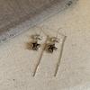 Silver Needle Zircon Star Fashion Earrings Stylish Simple Atmospheric Versatile Earrings Niche High-end Earrings Women