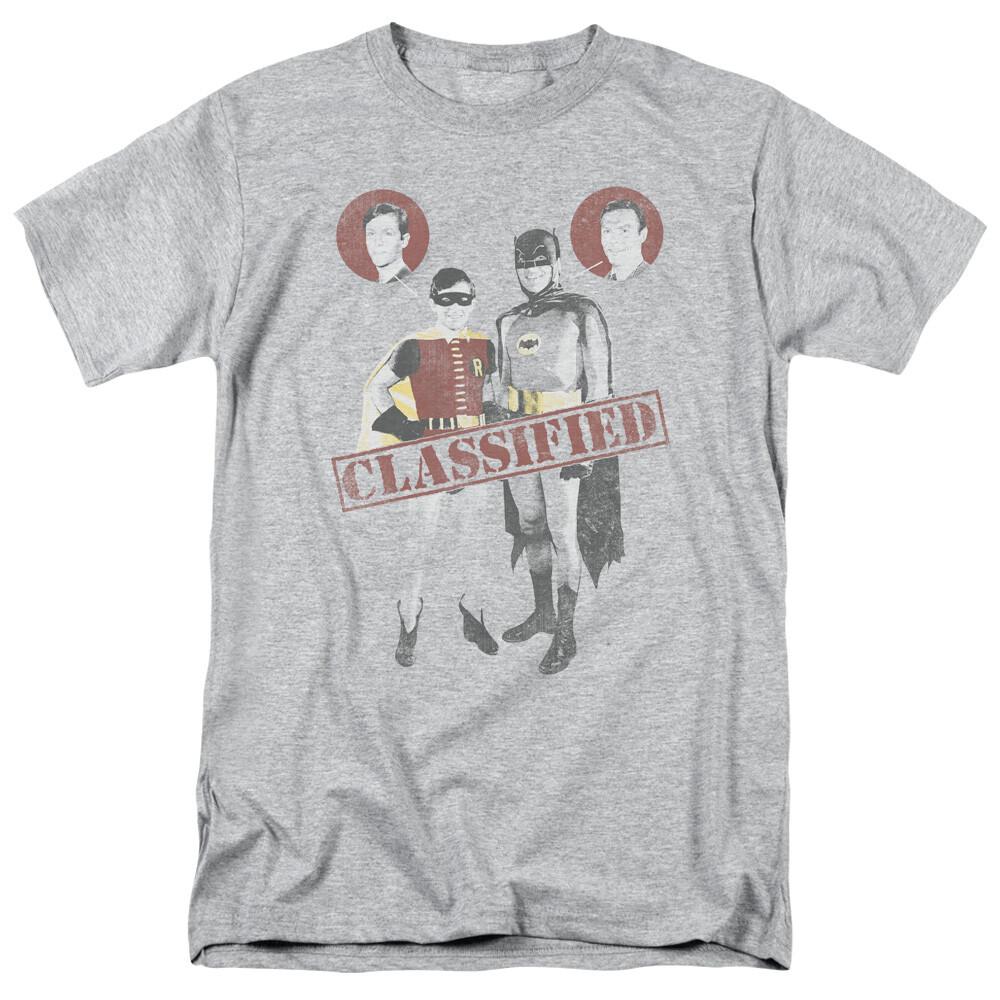 Classic Batman Classified T Shirt Mens Licensed Classic TV Merchandise Gray