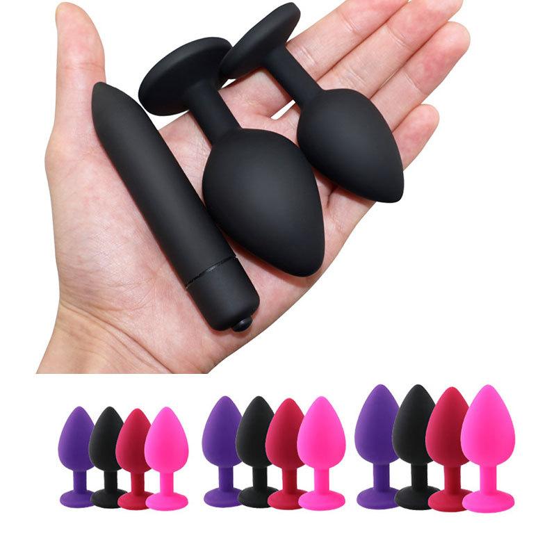 3 Sizes Anal Plug Sex Toys Female Vibrator Adult Silicone Sex Prostate Back Yard Toy Anal Butt Plug Women Man Couple Gay Unisex