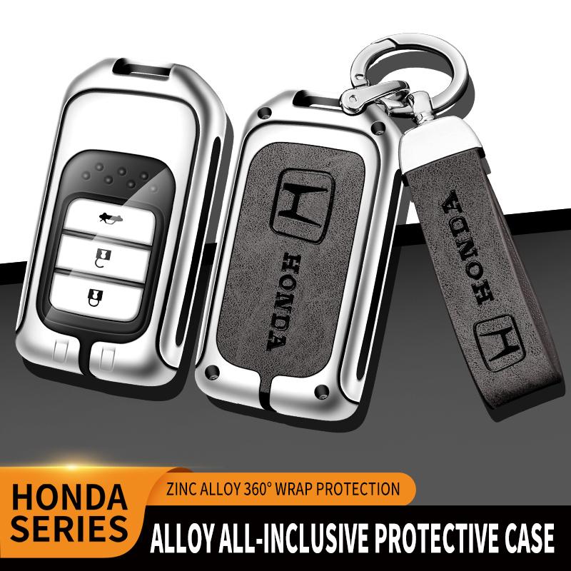 Zinc Alloy Car Key Case Cover Shell Holder Protector Accessories For Honda CRV CR-V Fit Civic Accord HR-V HRV City Odyssey XR-V VZ9