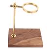 Wooden Brass Coffee Filter Holder Drip Filter Cup Rack Stand Accessories for Coffee Making