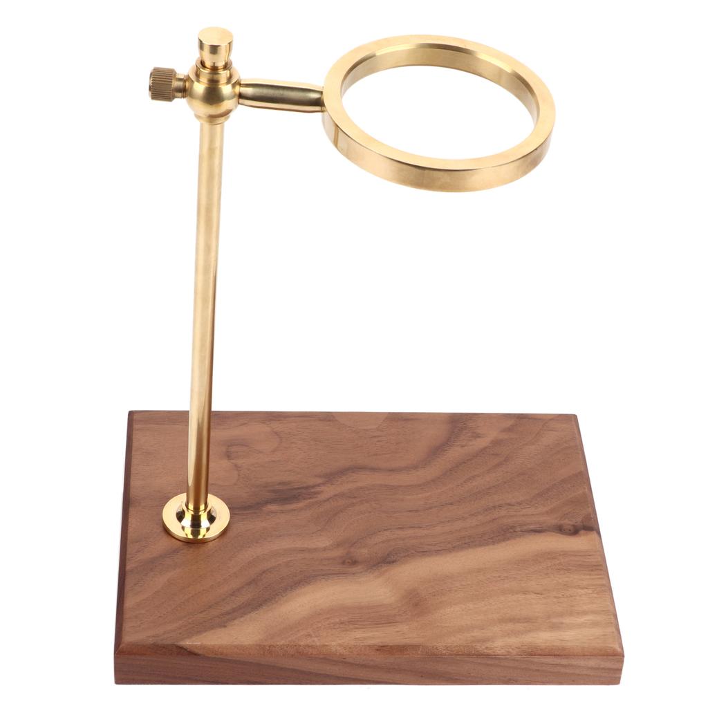Wooden Brass Coffee Filter Holder Drip Filter Cup Rack Stand Accessories for Coffee Making
