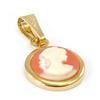 Les Trésors De Lily [F6718] — Позолоченный кулон «Камея» золотисто-оранжевого цвета — 15 мм