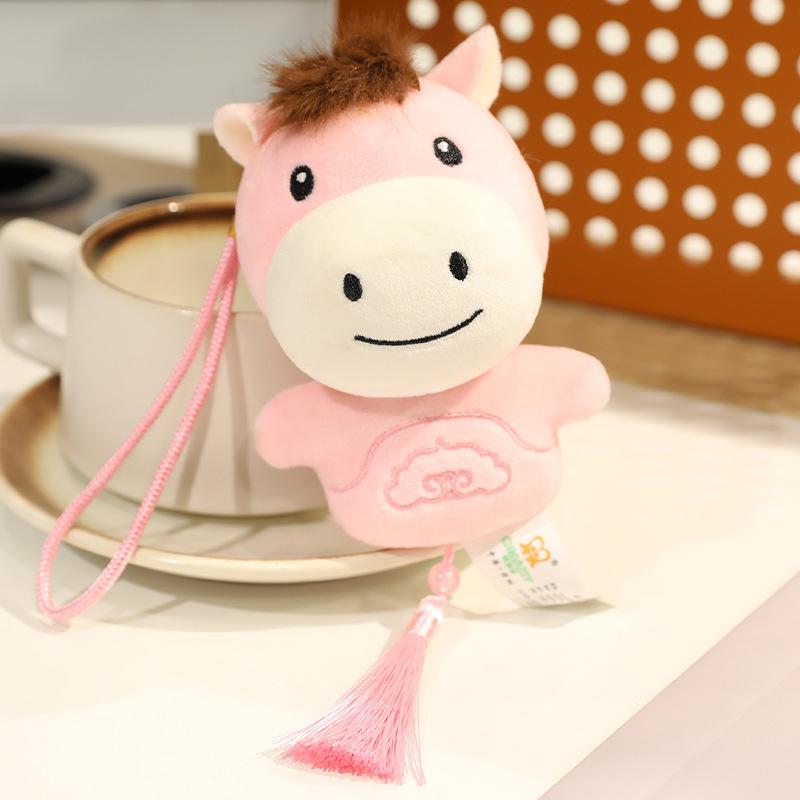 1 Piece 2026 Year Of The Horse Mascot Plush Toy Pendant Soft Realistic Born Gifts Pony Doll Home Decoration Ornament