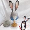 Меховая Зайка Длинноухий Обруч для Волос Косплей Сексуальный Искусственный Заяц Офицерский Обруч Лолита Рождественская Вечеринка Повязка на Голову Аксессуары для Волос