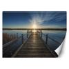 Wallpaper Lake with Old Jetty At Sunset