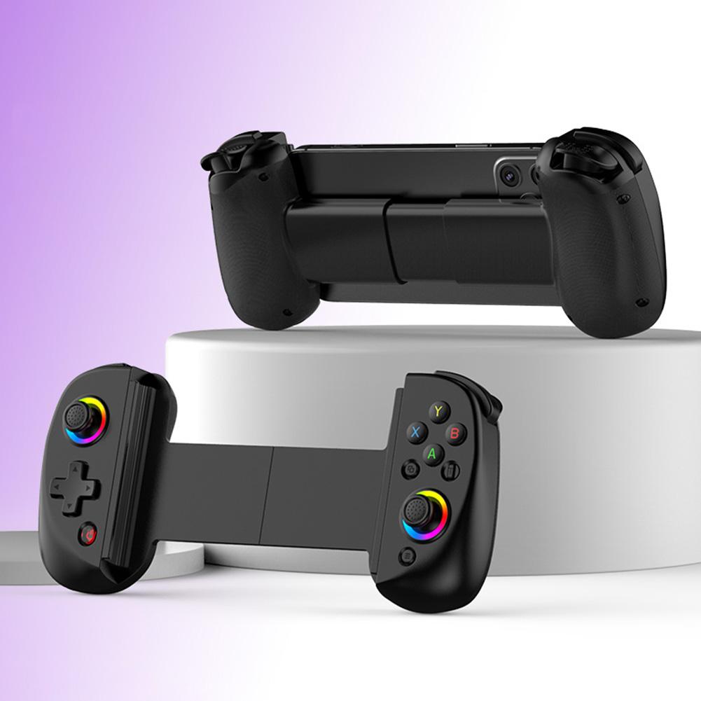 D8 Телескопический мобильный игровой контроллер RGB подсветка Геймпад для мобильного телефона Совместимость с Bluetooth 5.2 для Android ApplePS3 PS4 Switch PC