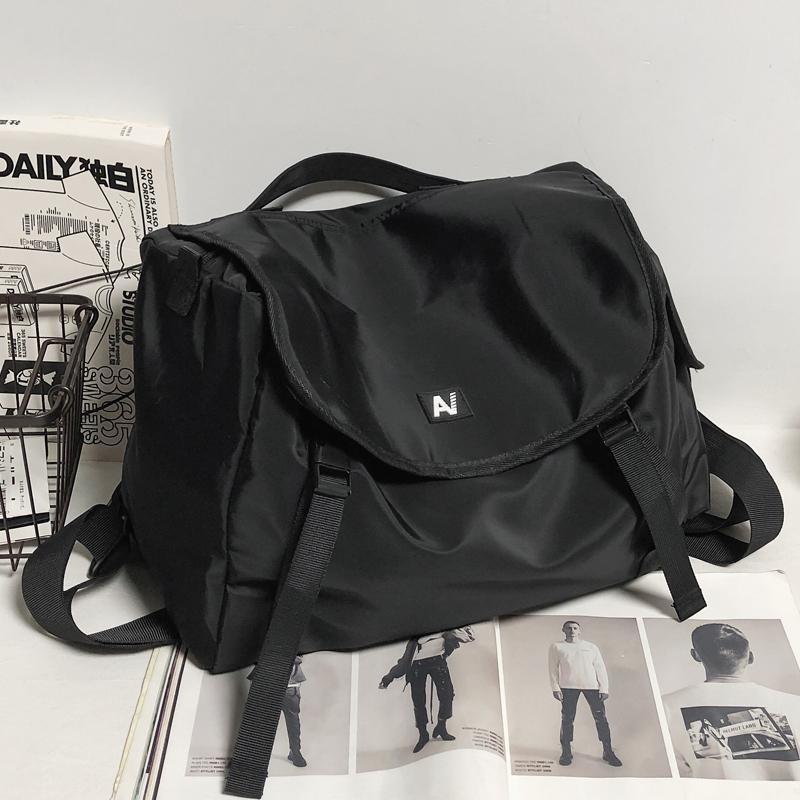 Nylon School Backpacks for Women Korean Style Backpack Techwear Aesthetic Harajuku Trend Backpack