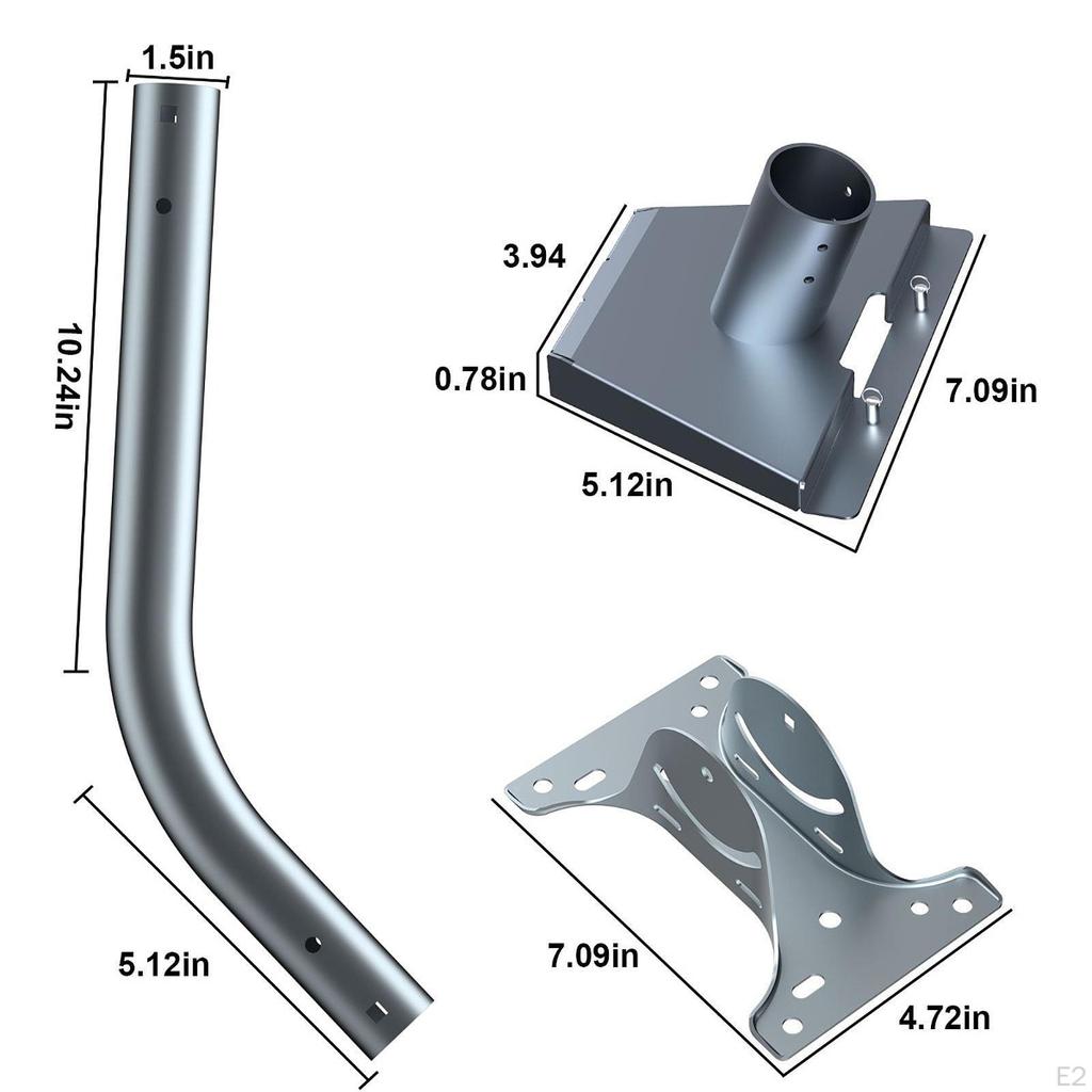 Комплект кронштейнов для настенного монтажа антенны на столбе, водонепроницаемые запасные части, прочный черный алюминиевый сплав