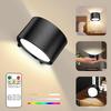 LED Sconces Wall Mounted Lamps Remote Control Rechargeable Bedroom Bedside Reading Light