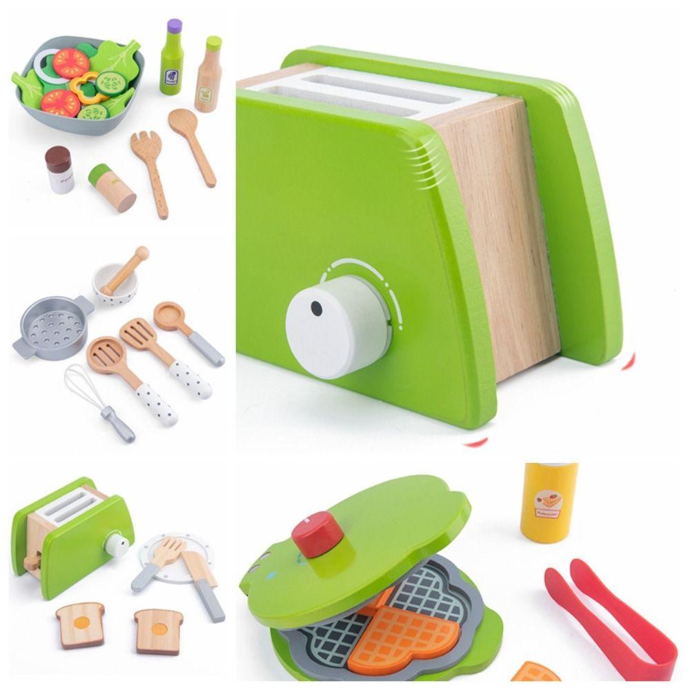 Toaster Kitchen Pretend Play Toaster Machine Cooking Model Set  Children Toys