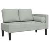 VidaXL Chaise longue avec coussins gris clair velours, canapé rembourré, canapé pour chambre à coucher, canapé à 2 places, 4007571