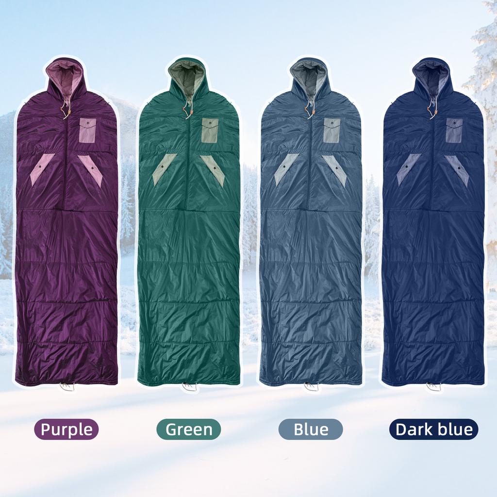 Взрослый кемпинг спальный мешок двусторонний конверт дизайн 10-20 ° C подходит водонепроницаемый нейлон легкий компрессионный для походов