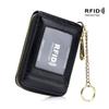 Изысканный кожаный кошелек-гармошка с RFID для карт для женщин и мужчин с брелоком