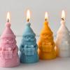 DIY Christmas Candle Silicone Mold Snowflake Santa Claus Aroma Candle Plaster Resin Decoration Mould Candle Making Supplies