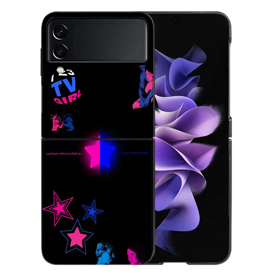 TV Girl Album Coque For Samsung Z Flip7 6 Galaxy Case Shockproof Z Flip5 Z Flip3 4 5G Hard Cover Phone TPU PC Hard Funda