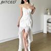 Summer Women's Solid-Colour Slim-Fit High-Waisted Fashion V-Neck Strapless Backless Dress