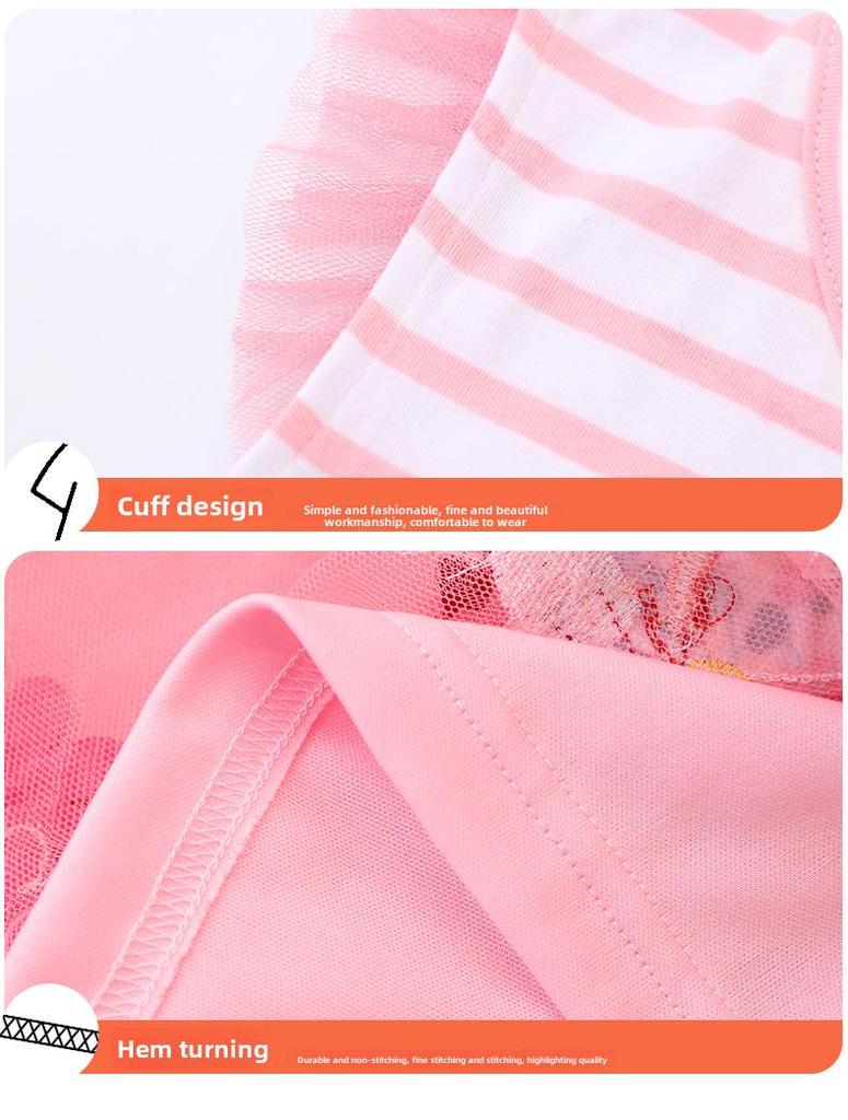 European and American Sleeveless Knitted Summer Princess Skirt for Girls