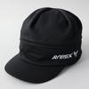AVIREX knit cap with brim, black