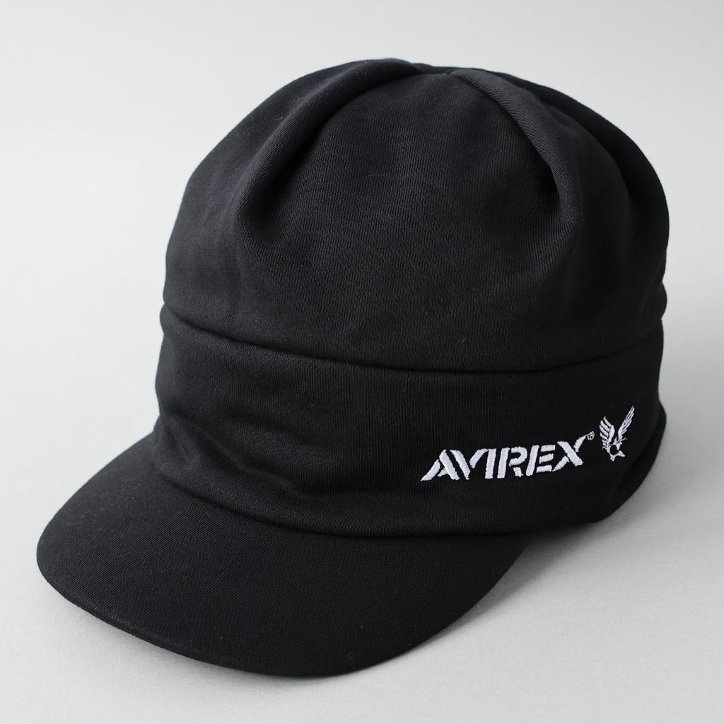 AVIREX knit cap with brim, black