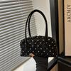 Sweet PU Boston Bag Retro Women Handbag Portable Square Shoulder Bag  Girls/Female