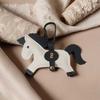 Handmade Stitching Horse Pendant Multi-color Keychain New Trend Bag Charm  Backpack Accessory