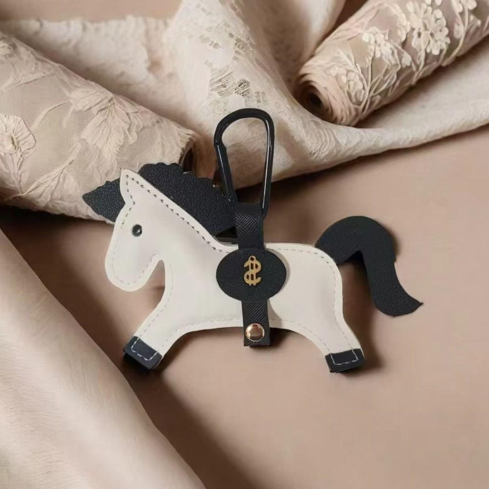 Handmade Stitching Horse Pendant Multi-color Keychain New Trend Bag Charm  Backpack Accessory