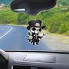 Skeleton Rose Pendant Car Rearview Mirror Ornament Acrylic 2D Bag Pendant Halloween Christmas Decoration Gift for Car Enthusiasts