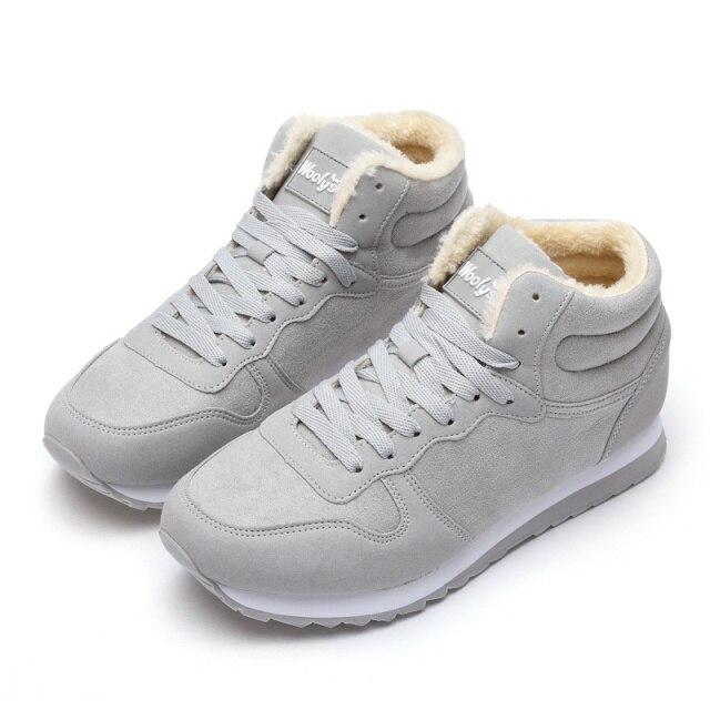 Зимние женские ботинки, теплые парные зимние сапоги, модные женские ботильоны на шнуровке с толстым носком, женская обувь