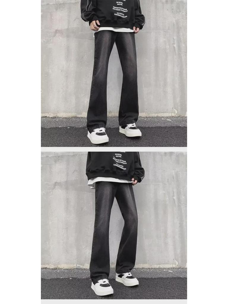 Men's Loose Straight Flared Jeans - Trendy High-End American Style for Spring and Autumn