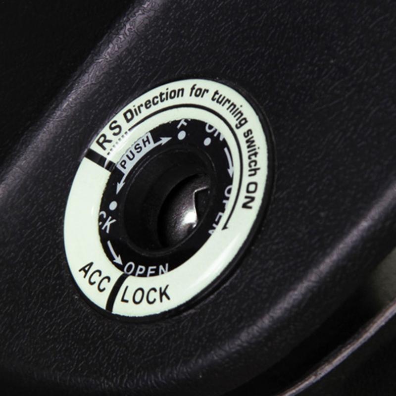 Светящаяся наклейка на кольцо переключателя зажигания автомобиля, наклейки на автомобильные брелки, декоративные наклейки на мотоциклы, 3D-крышка переключателя, светящаяся в темноте