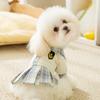 Осенне-зимний стиль для собак в стиле преппи для маленьких и средних собак JK Student Traction Uniform Skirt Teddy Cat Pet Dog Clothing