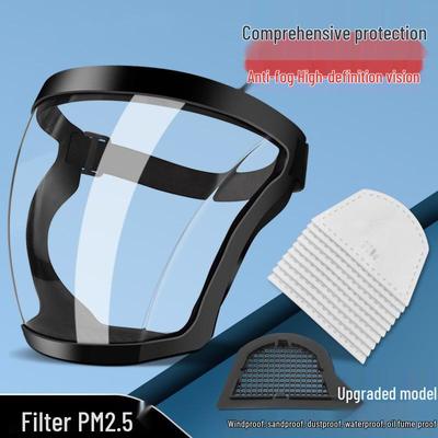 HD Прозрачный Защитный Экран для Лица с Полным Капюшоном и Пылезащитными Очками для Электросварки