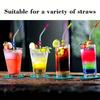 50pcs Reusable Straw Tips,Multi-Colored Covers for 6mm Wide Stainless Steel Straws