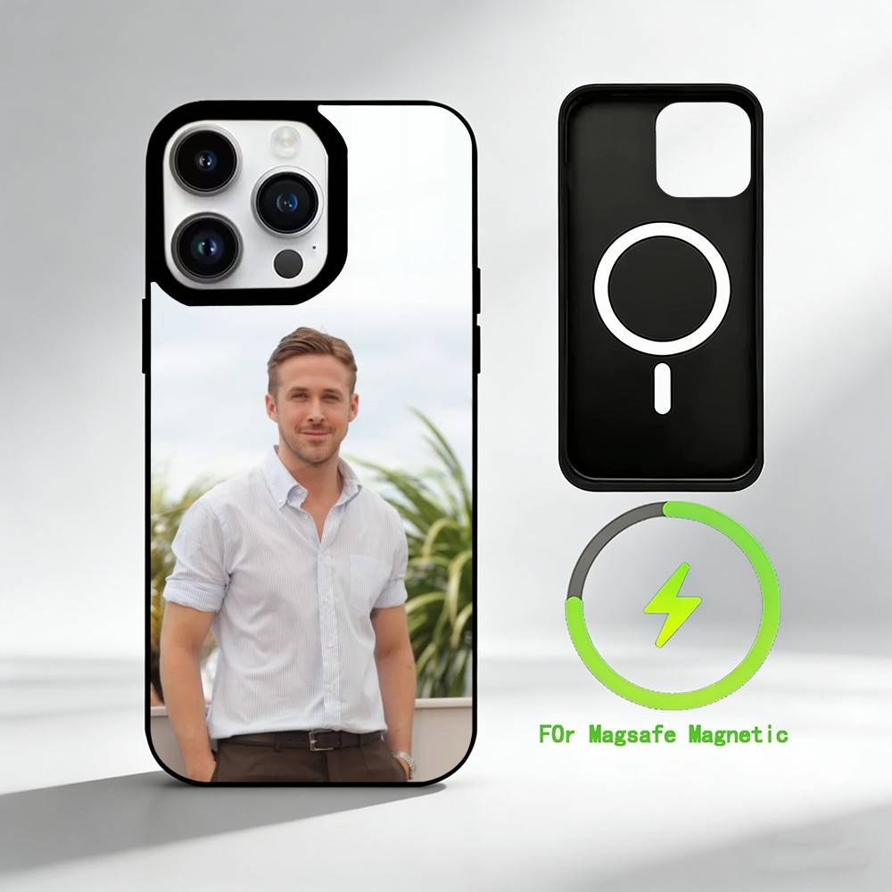 Чехол для телефона R-Ryan Gosling для iPhone 17 16 15 14 13 12 Pro Max Plus, с зеркальной беспроводной магнитной крышкой