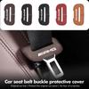 2pcs Car Seat Belt Buckle Protector Anti-scratch Protective Cover For Mercedes Benz AMG A B C E S G Class A180 CLK CLA GLE GLC Q3