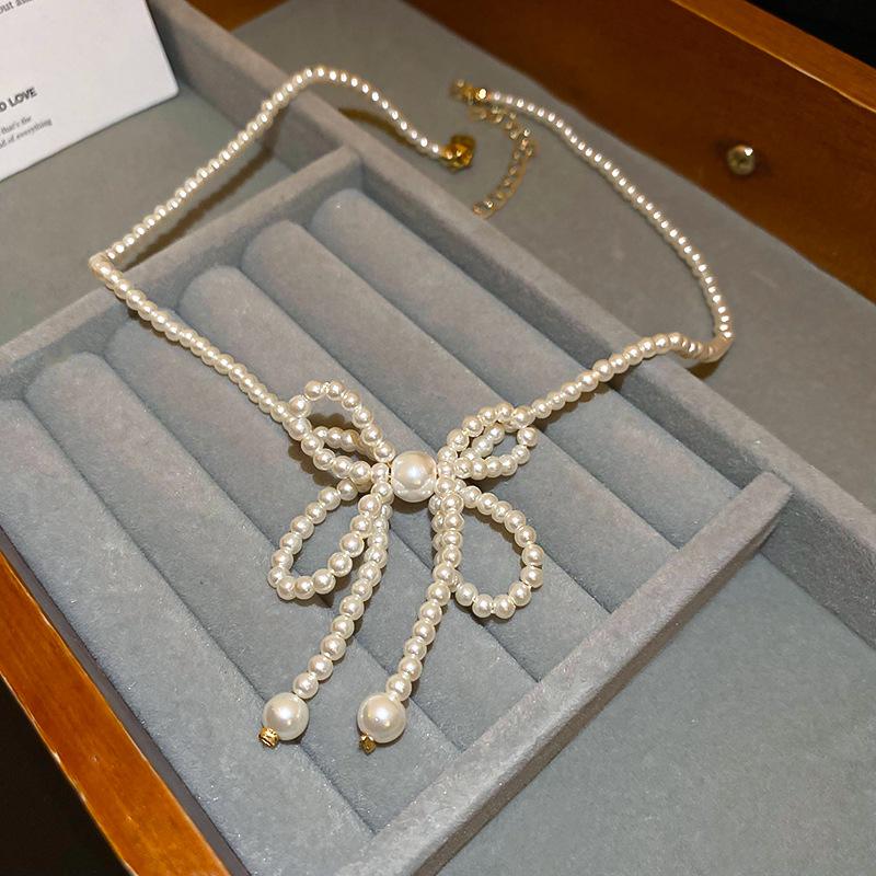 Ретро-ожерелье с жемчугом: Элегантное и универсальное ожерелье на ключицу для женщин