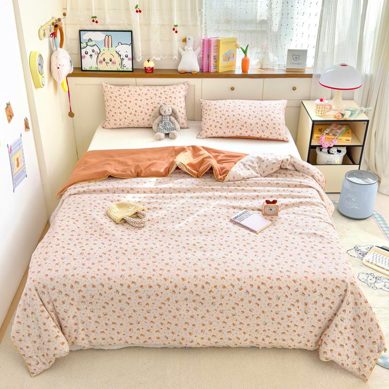 Охлаждающее летнее одеяло класса А для младенцев из стираного хлопка и соевого волокна