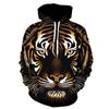 Autumn New Tiger Series Printed Sweatshirt 3D Sweatshirt Men's Loose Pullover Hoodie Sweatshirt