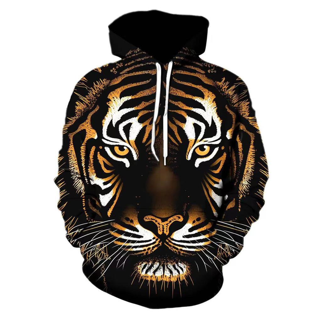 Осенняя новинка Tiger Series Printed Sweatshirt 3D Sweatshirt Men's Loose Pullover Hoodie Sweatshirt