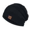 New Unisex Slouchy Winter Hats Add Fur Lined Men And Women Warm Beanie Cap Casual Label Decor Winter Knitted Hats