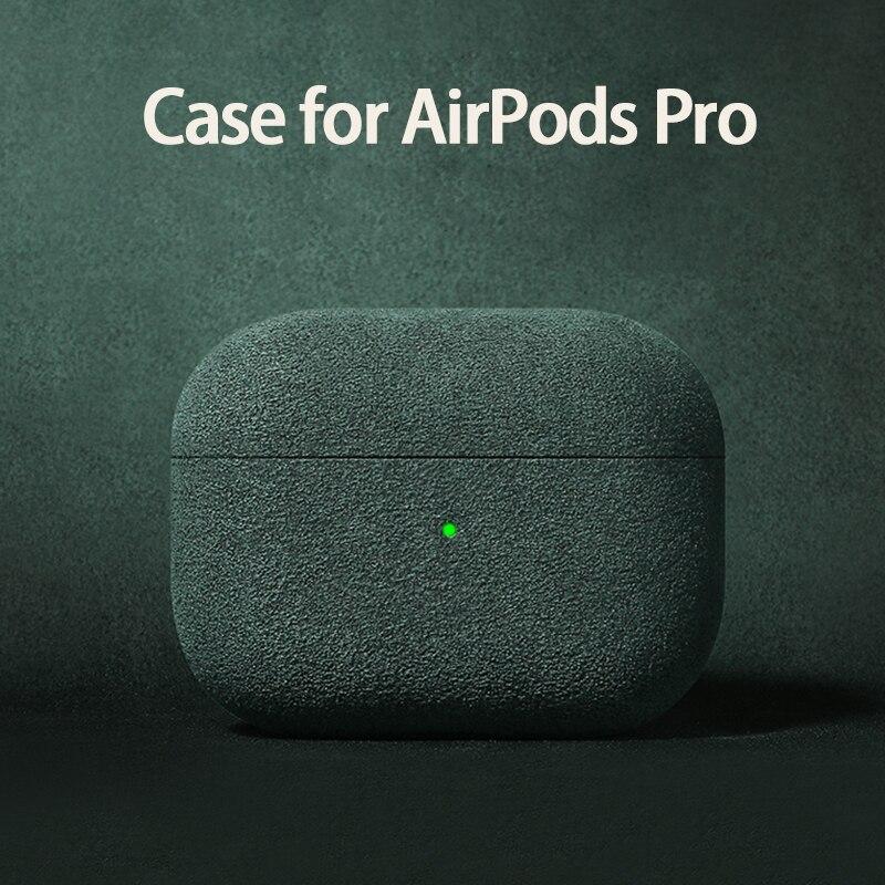For Apple AirPods Pro Case Italian Alcantara Luxury Leather Protective Cover for AirPods Pro Bluetooth Earphone Cases