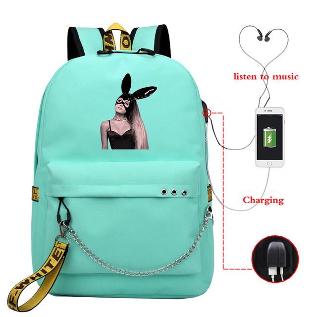 Mochila Ariana Grande, маленький рюкзак, женские рюкзаки, милые школьные сумки для девочек-подростков, рюкзак для ноутбука