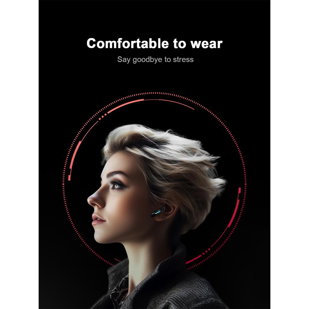 Lenovo GM1B Беспроводная гарнитура BT5.3 Полувкладыши Игровая гарнитура с шумоподавлением Спортивная музыкальная гарнитура Черный