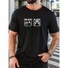 Men's T-Shirt 100% Summer Casual Soft Creative Letter Print Round Neck Breathable Short Sleeve T-Shirts 2025 New Tees
