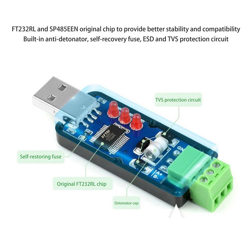 Оригинальный промышленный USB в RS485 последовательный преобразователь полудуплексный модуль связи FT232RL