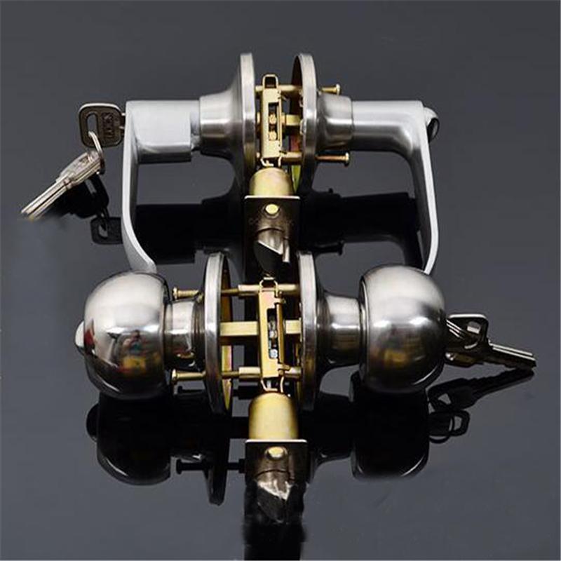 Круглые дверные ручки из алюминиевого сплава с поворотным замком, ручка-кнопка, металлическая дверная ручка с ключом для спален, гостиных, ванных комнат